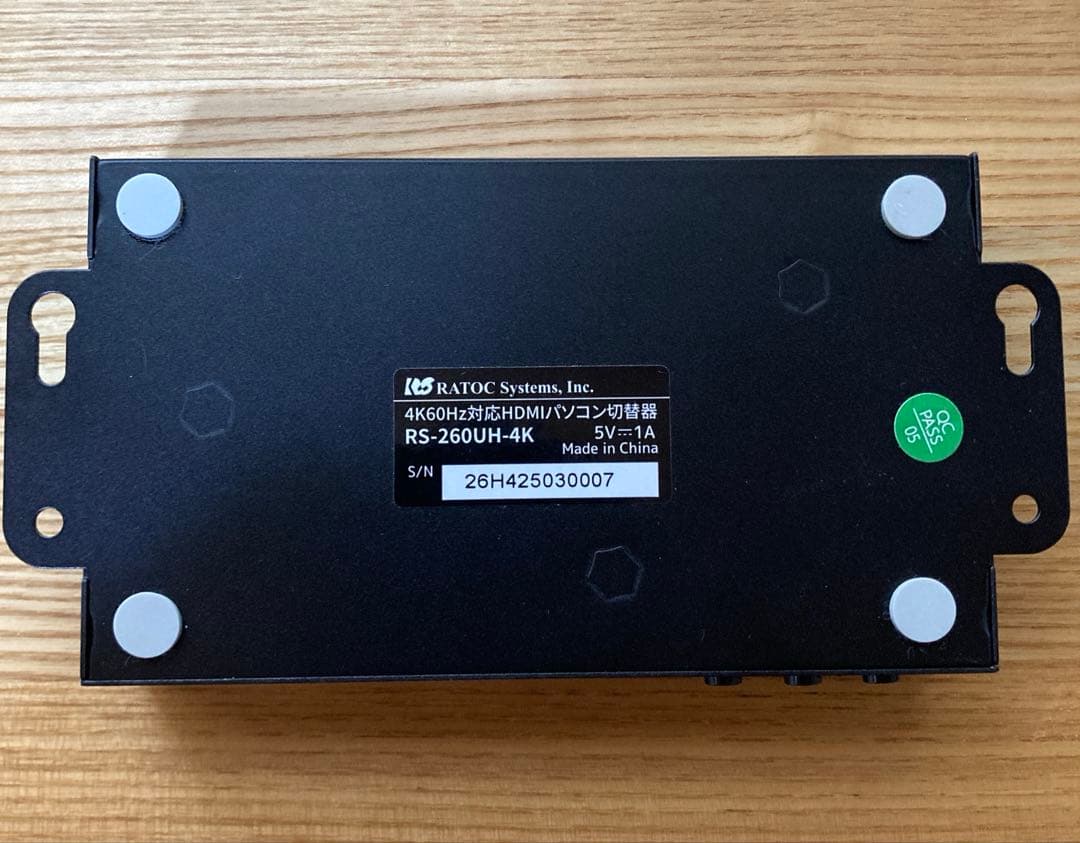 ラトック システムズ HDMI 切替機 KVM RS-260UH-4K 60Hz