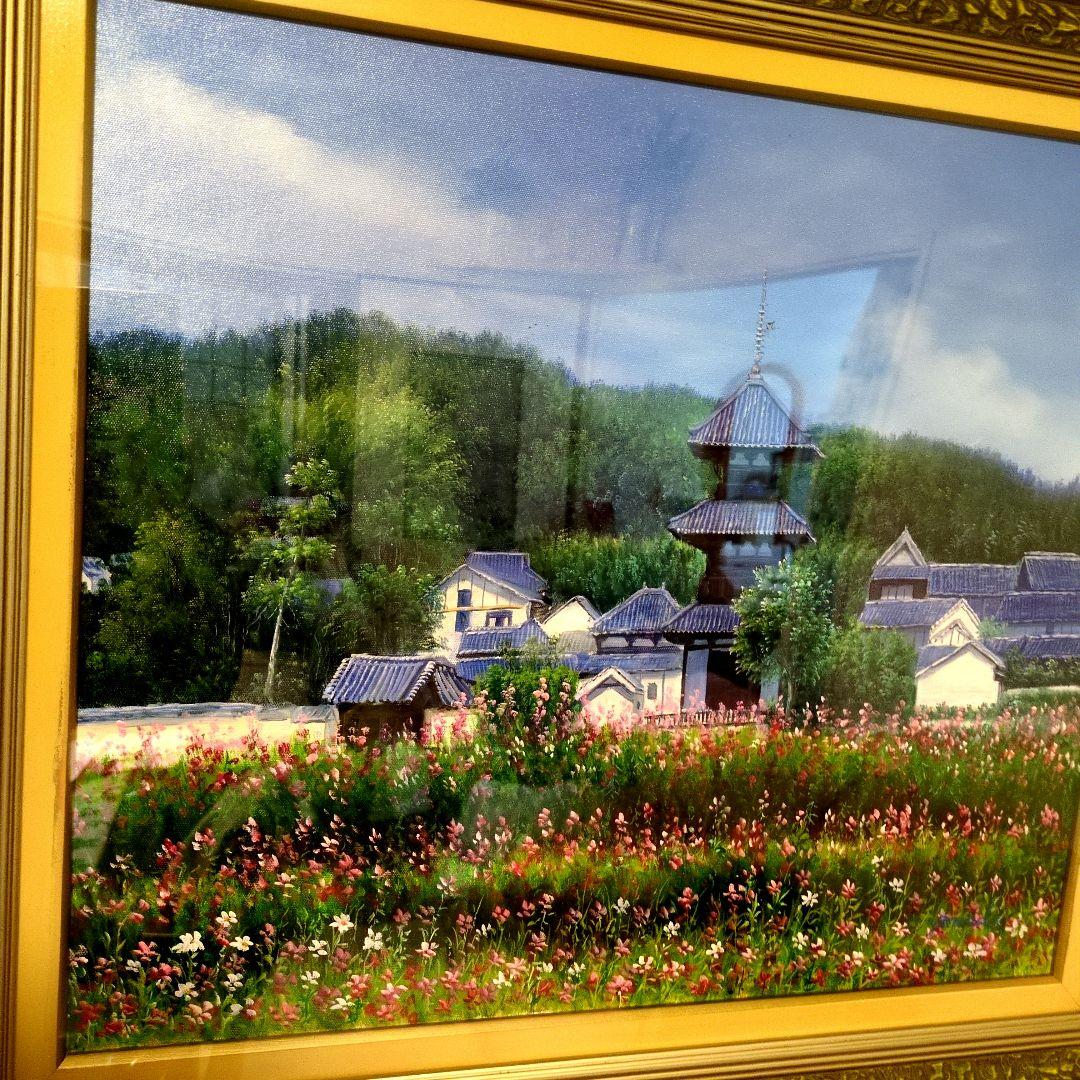 風景画 油彩画 F10 額装