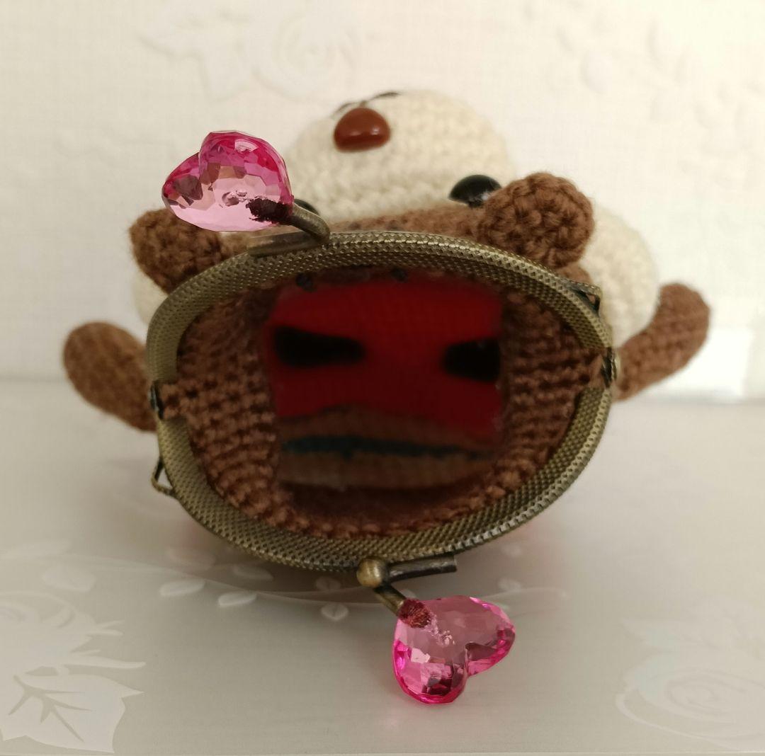 ✽ハンドメイド✽手編み あみぐるみ がま口 ポーチ♥