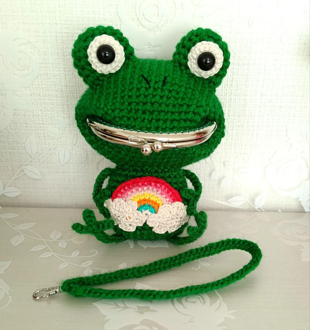 ✽ハンドメイド✽手編み あみぐるみ がま口 ポーチ♥