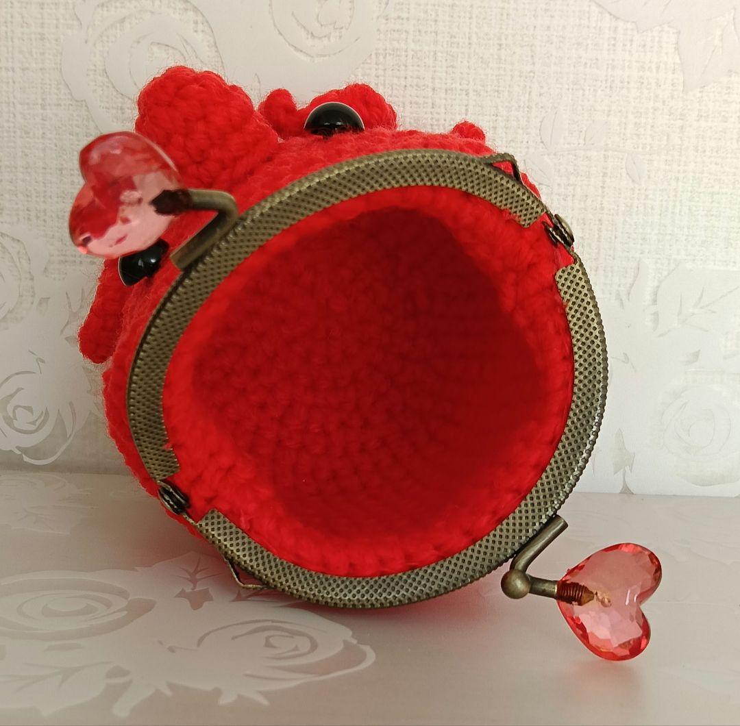 ✽ハンドメイド✽手編み あみぐるみ がま口 ポーチ♥