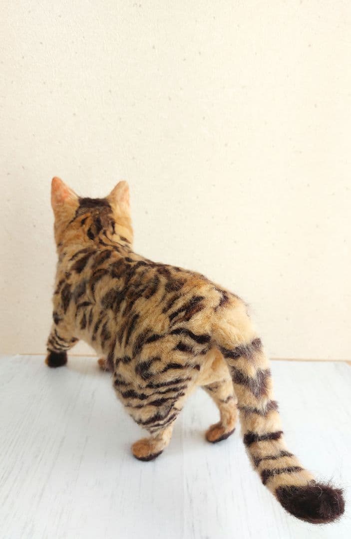 羊毛フェルト　猫(ベンガル)