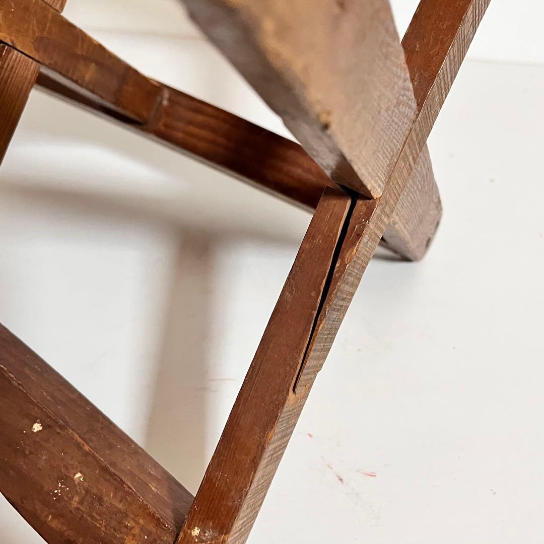 【ビンテージ】木製・丸椅子　ウッドスツール