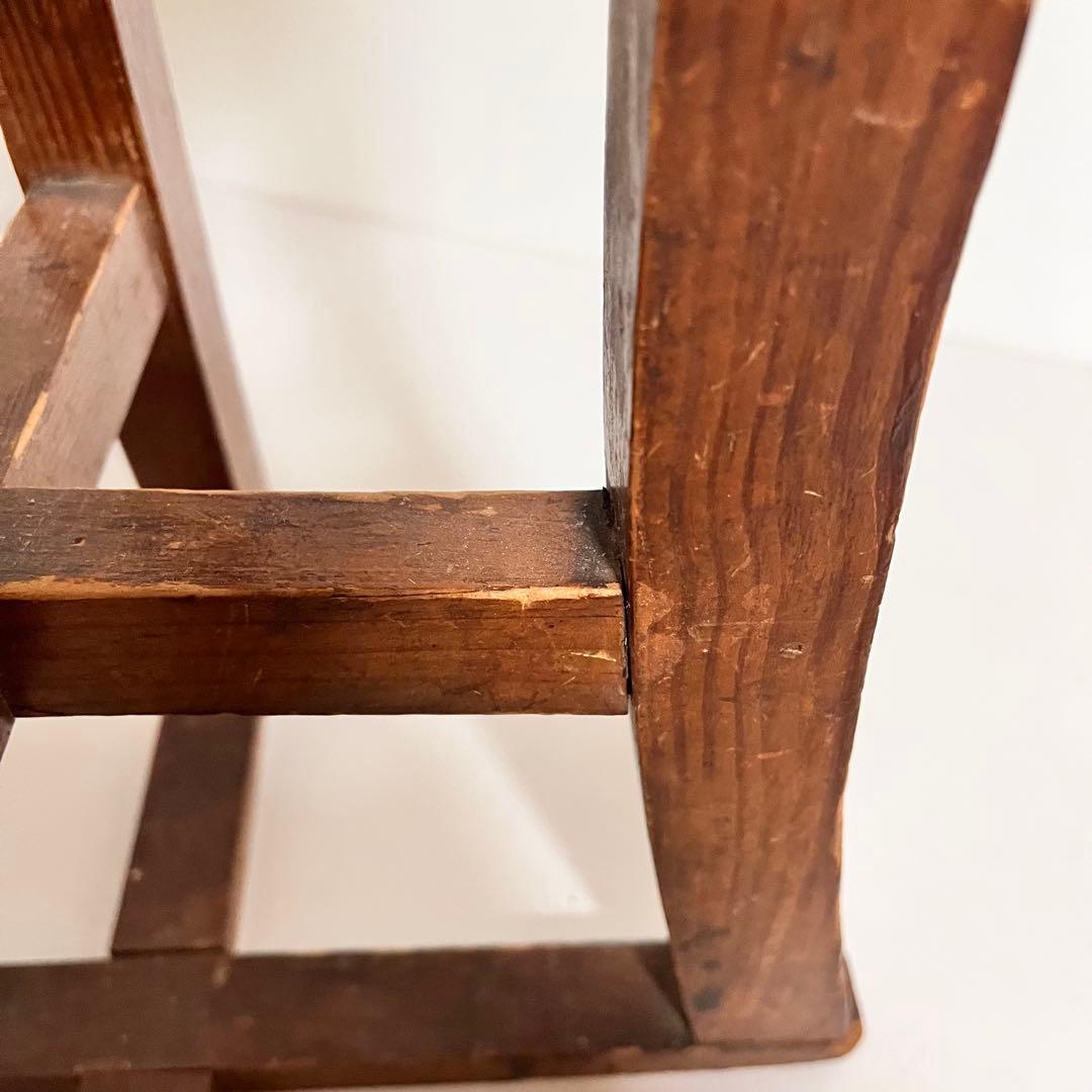 【ビンテージ】木製・丸椅子　ウッドスツール