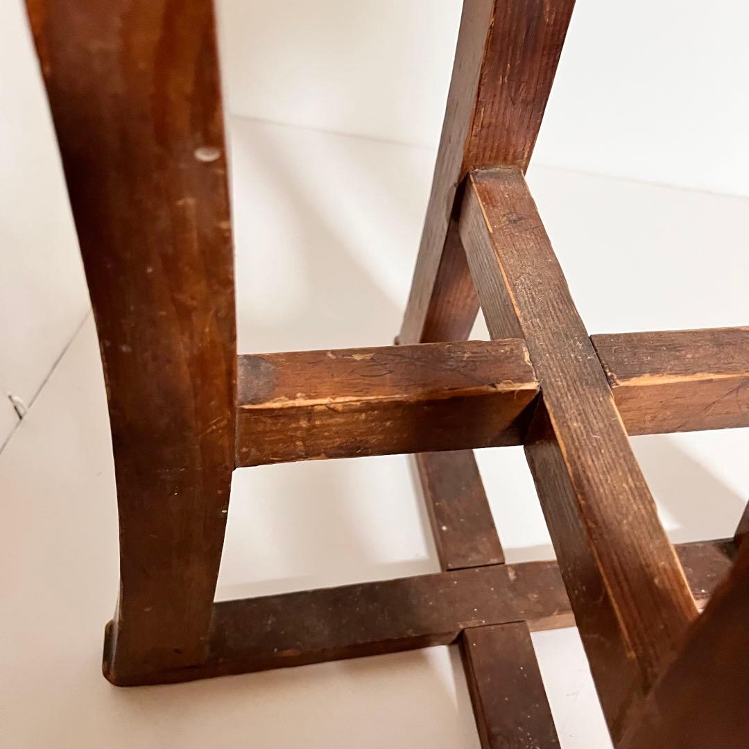 【ビンテージ】木製・丸椅子　ウッドスツール