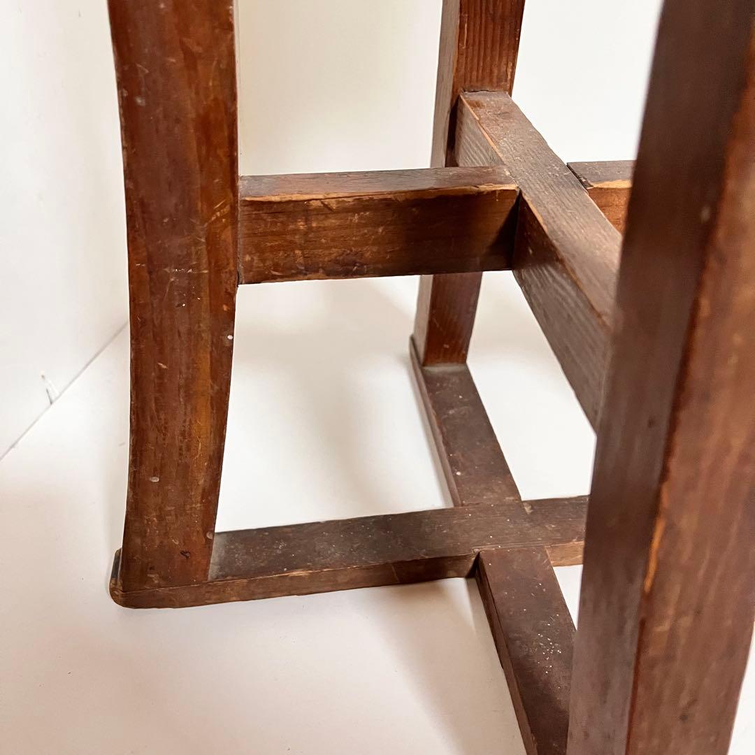 【ビンテージ】木製・丸椅子　ウッドスツール