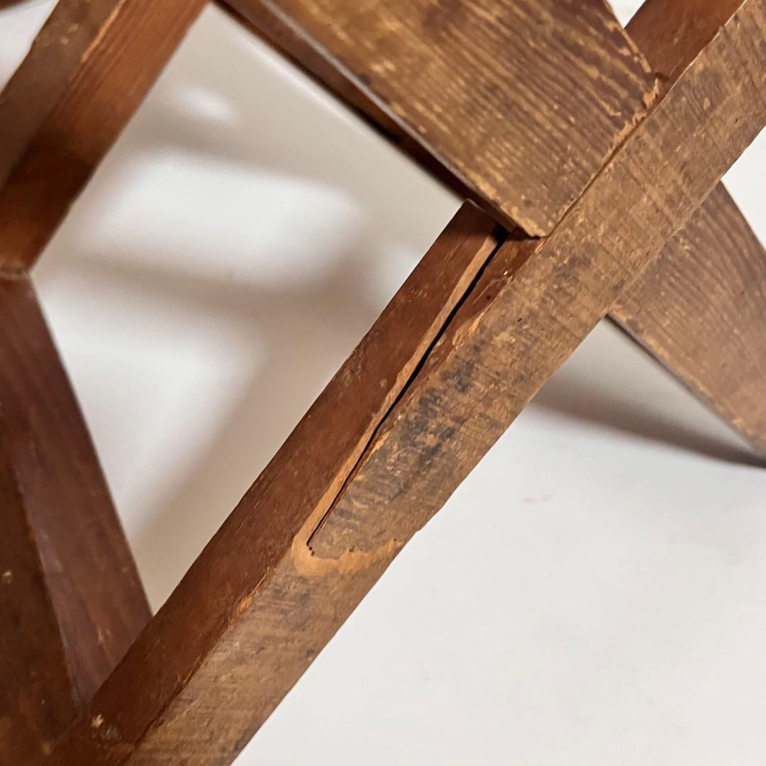 【ビンテージ】木製・丸椅子　ウッドスツール