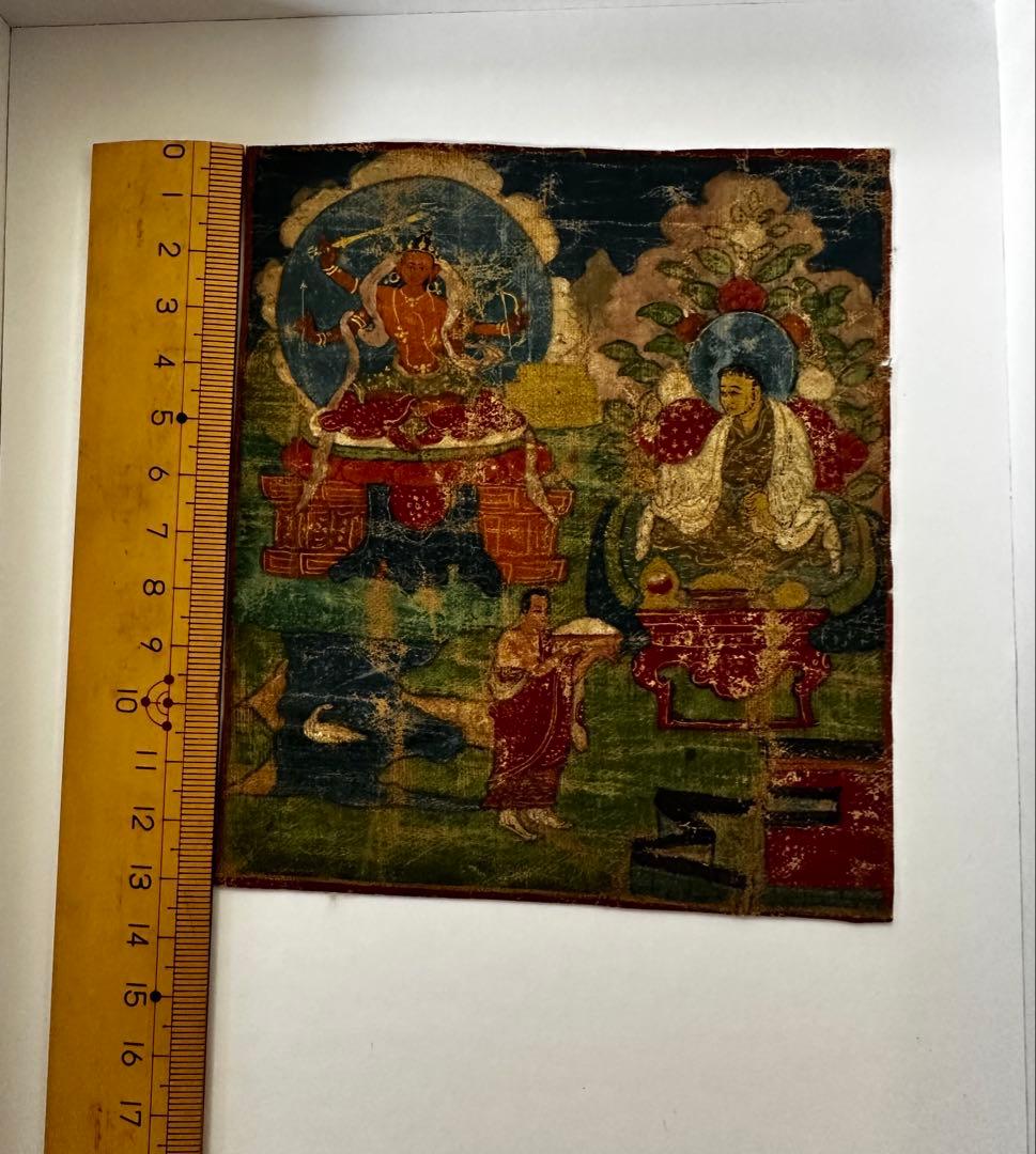 チベット仏画　タンカ　文殊菩薩 アンティーク