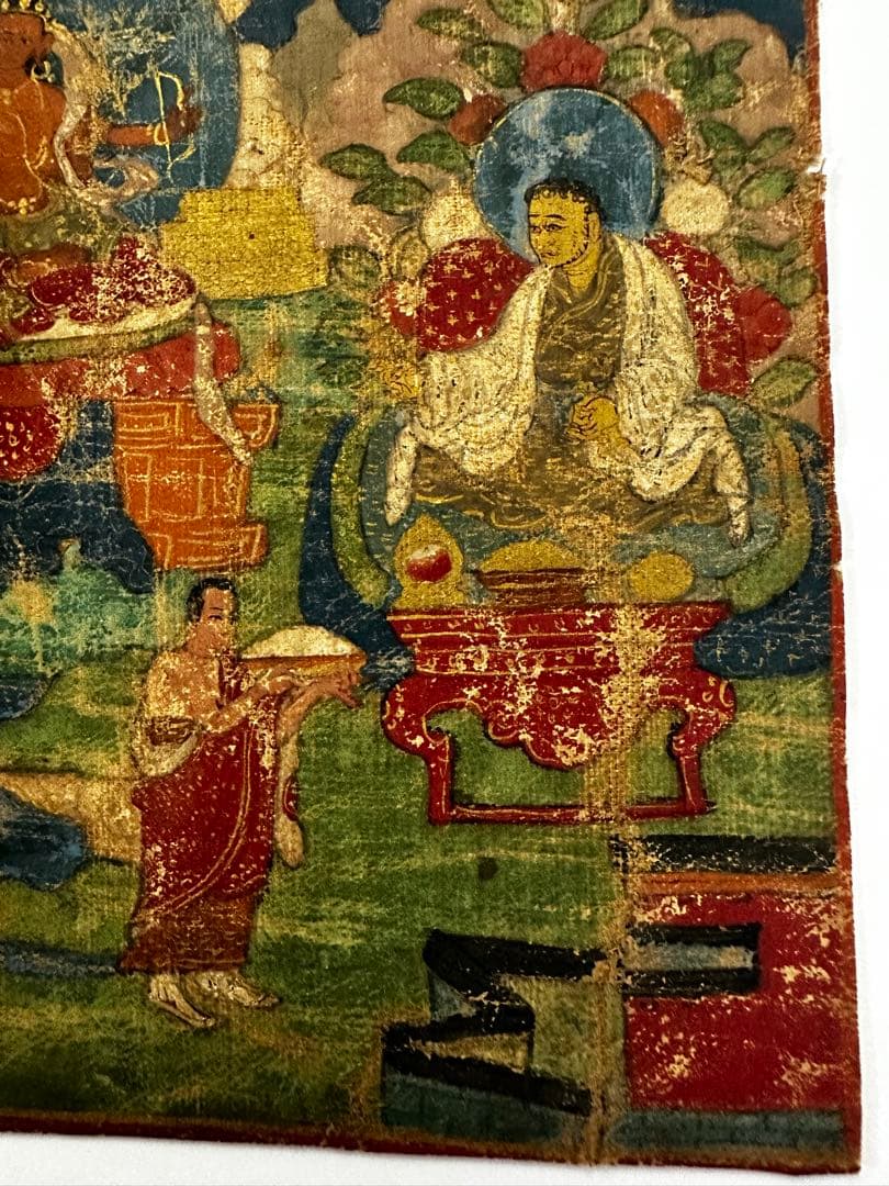 チベット仏画　タンカ　文殊菩薩 アンティーク
