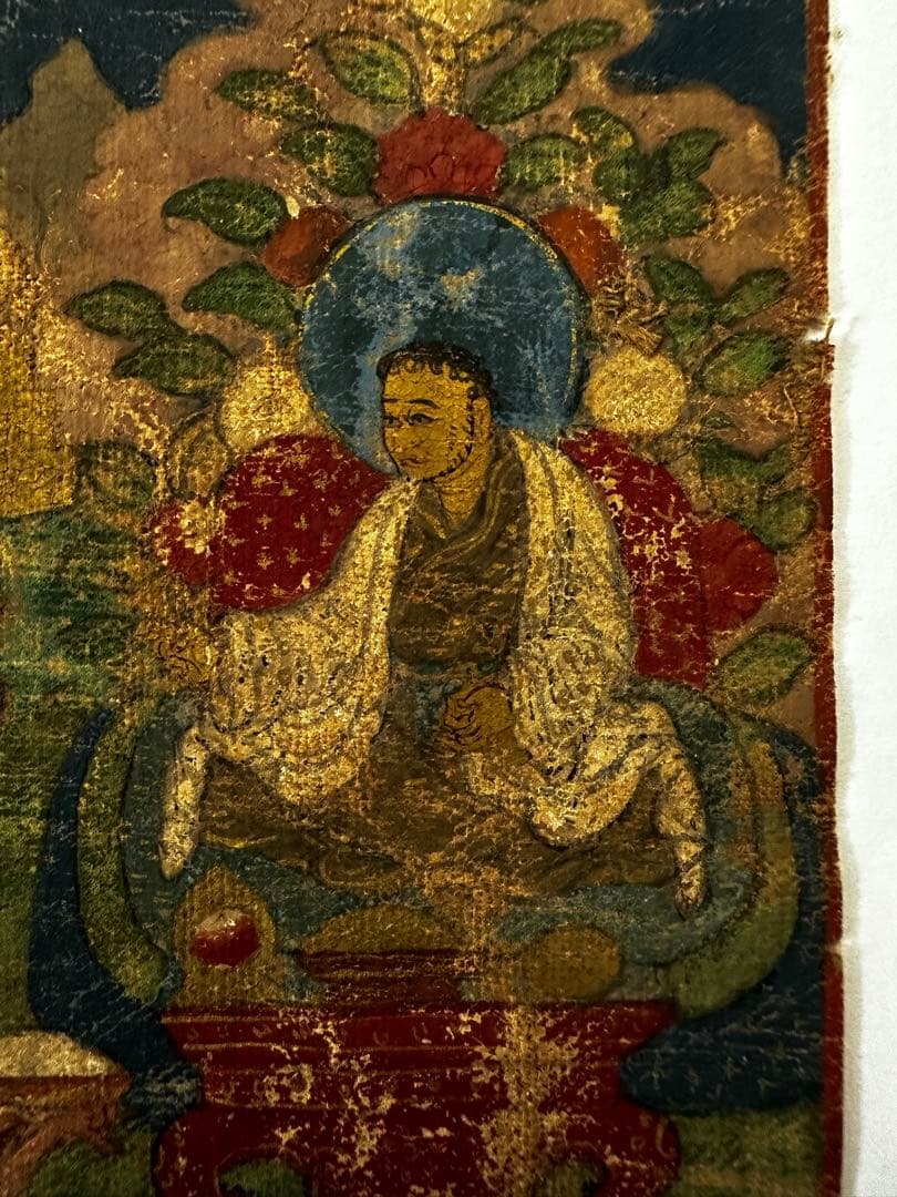 チベット仏画　タンカ　文殊菩薩 アンティーク