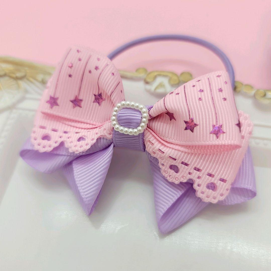 【99】 ハンドメイド　リボン　ヘアゴム