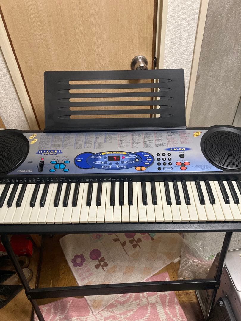 CASIO 光ナビゲーションキーボー　LK-36スタンド付き