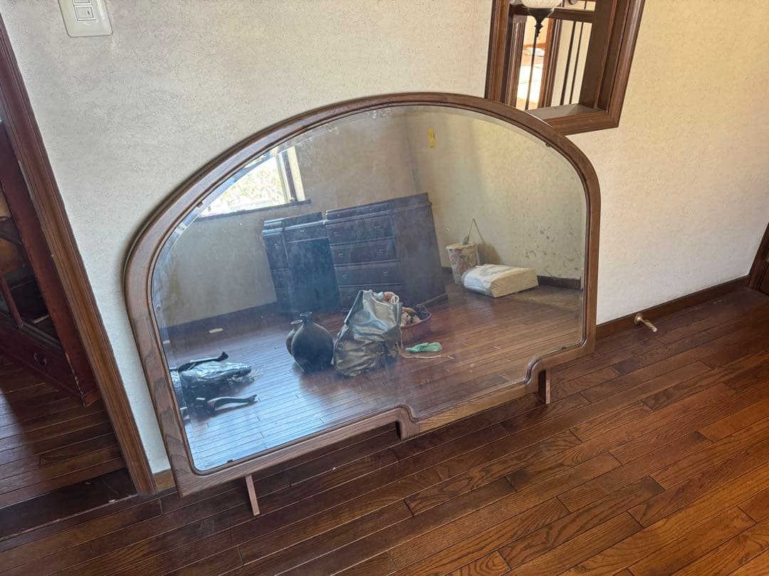 おぱんちゅうさぎ　家具　鏡台ドレッサー杢目天然無垢？巨匠作品芸術美術骨董