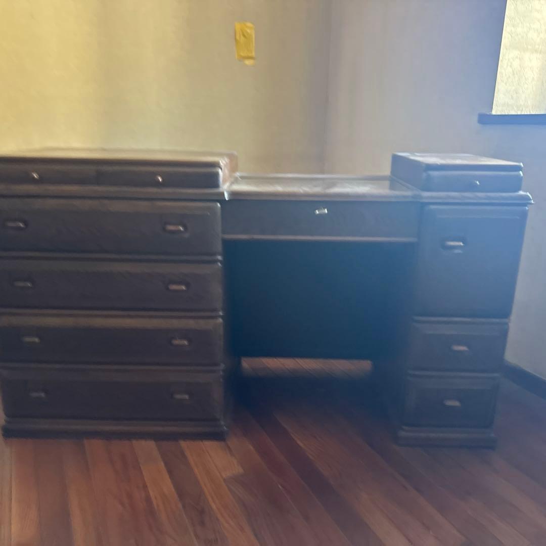 おぱんちゅうさぎ　家具　鏡台ドレッサー杢目天然無垢？巨匠作品芸術美術骨董