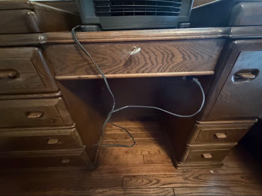 おぱんちゅうさぎ　家具　鏡台ドレッサー杢目天然無垢？巨匠作品芸術美術骨董