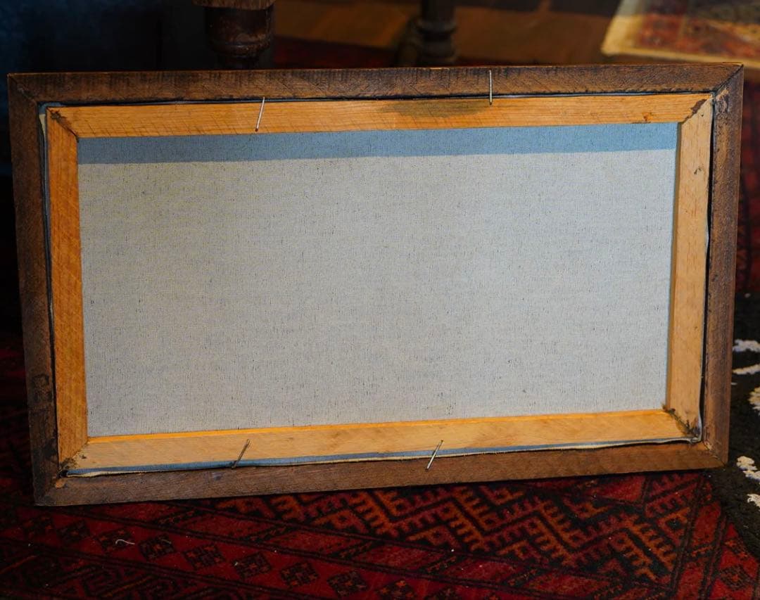 1970's ブラックパンサーベルベットペインティング油絵