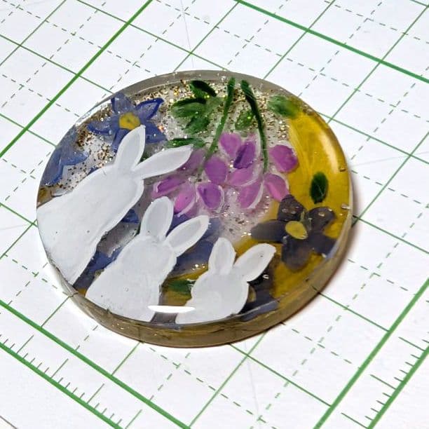 ひまうい様　9.18 ウサギ　レジンヘアゴム　月花