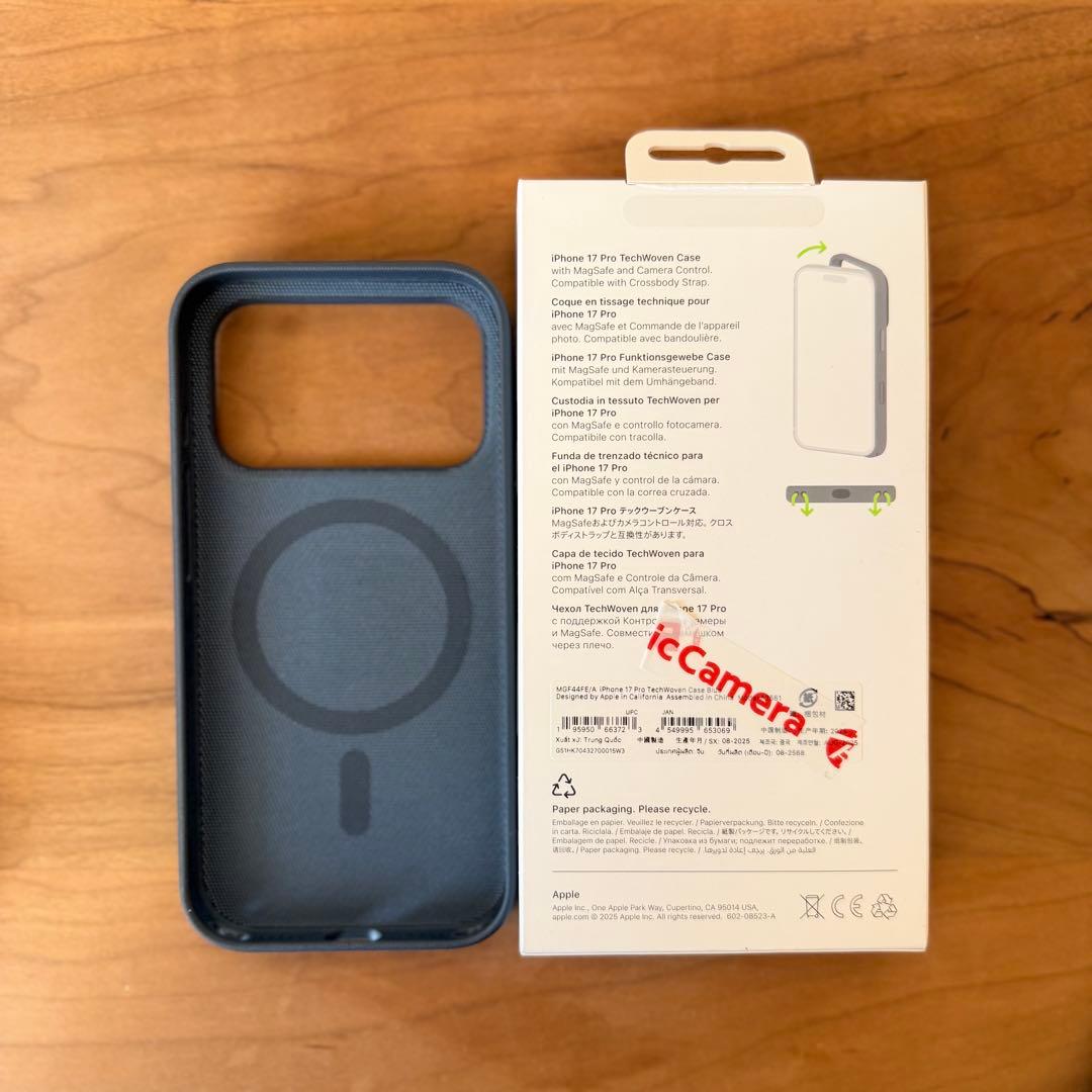 Apple純正 iPhone17 Pro テックウーブンケース 青 美品 箱付