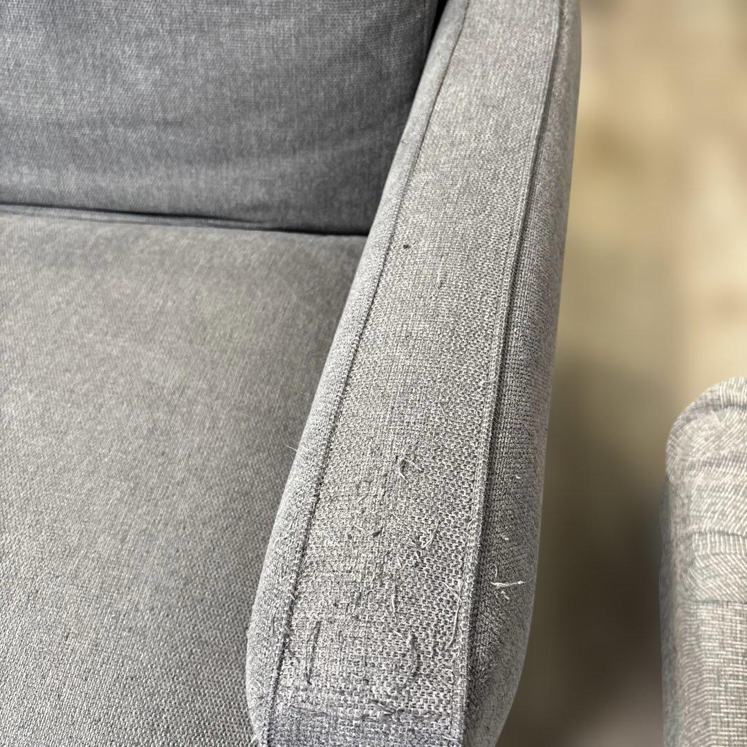 2人掛けソファ グレー 椅子 家具 送料込み