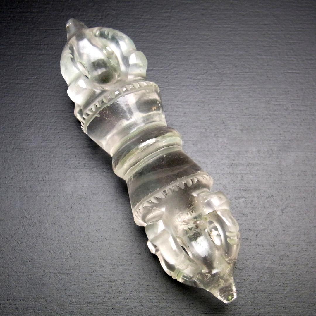 【No,7】ネパール ヒマラヤ水晶製 金剛杵 バジュラー 空海と密教美術