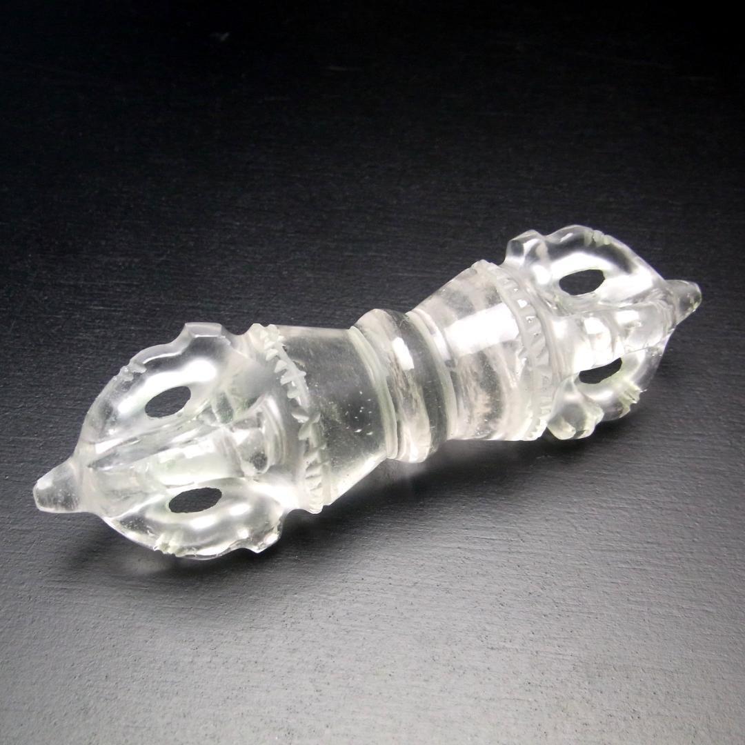 【No,7】ネパール ヒマラヤ水晶製 金剛杵 バジュラー 空海と密教美術