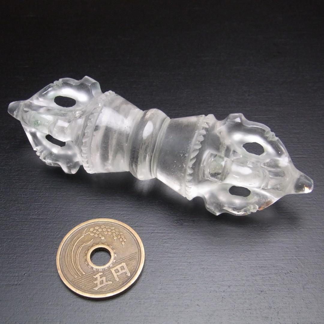 【No,7】ネパール ヒマラヤ水晶製 金剛杵 バジュラー 空海と密教美術