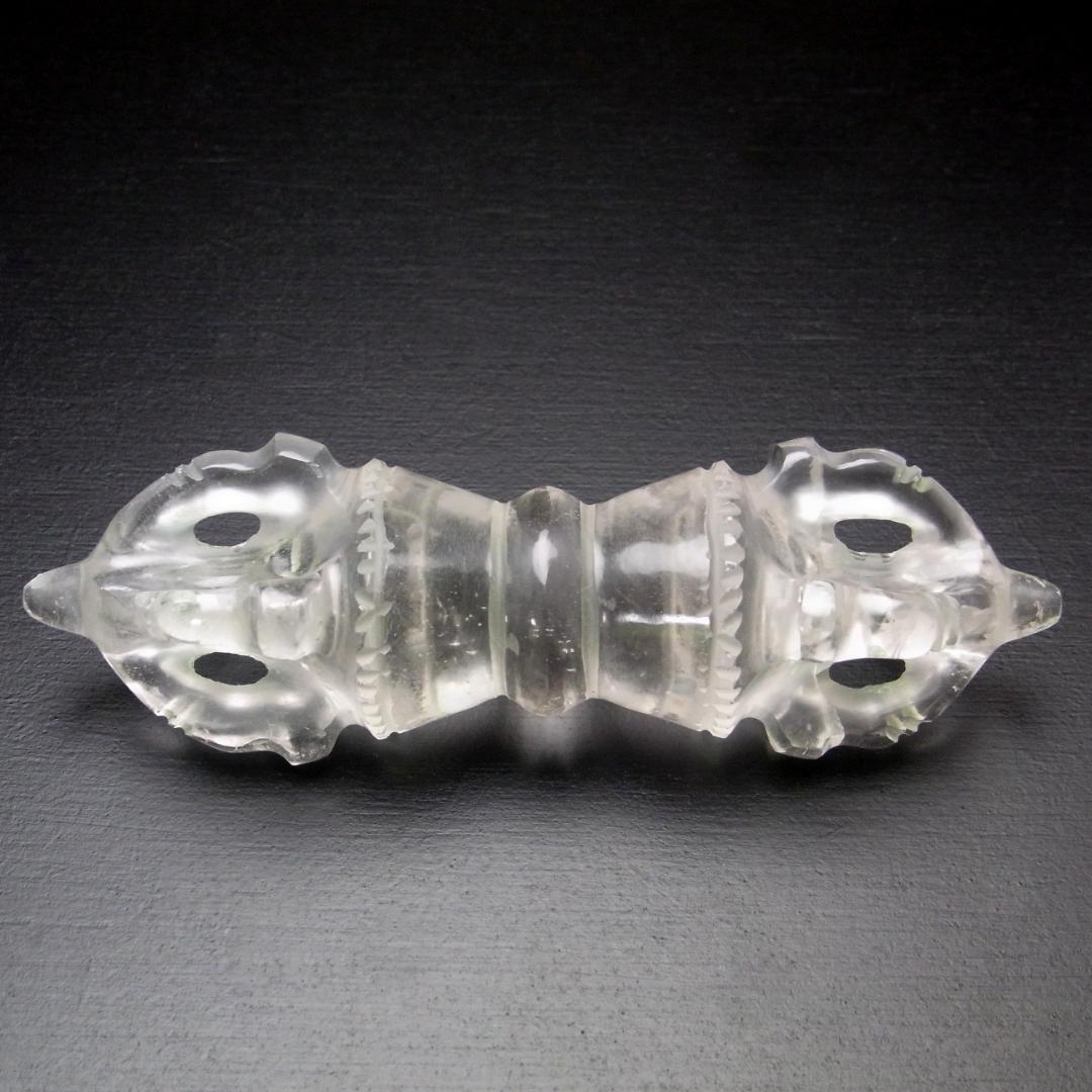 【No,7】ネパール ヒマラヤ水晶製 金剛杵 バジュラー 空海と密教美術