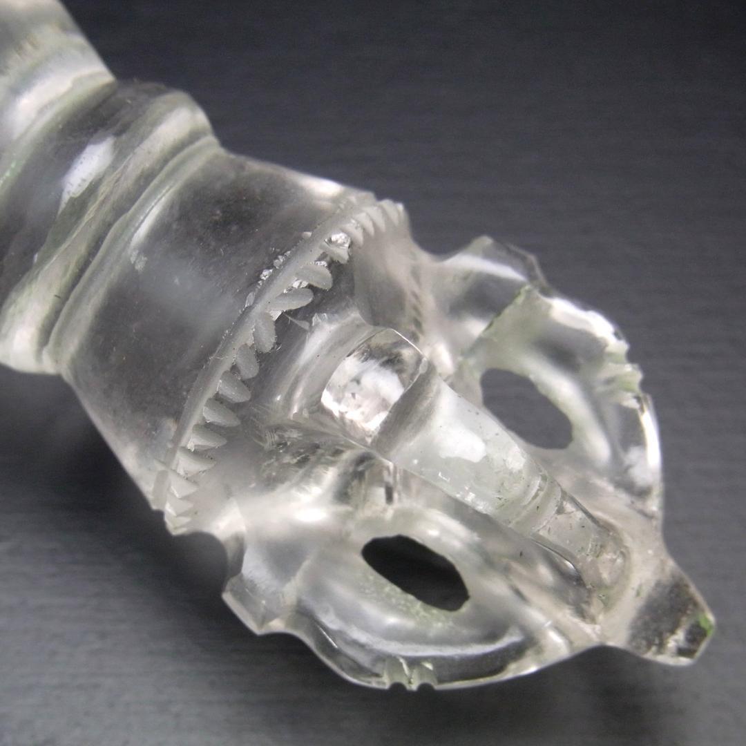 【No,7】ネパール ヒマラヤ水晶製 金剛杵 バジュラー 空海と密教美術