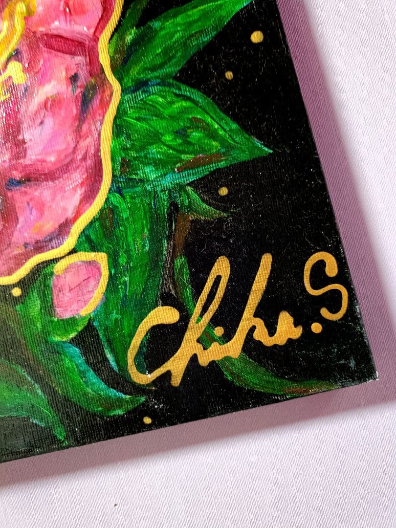 【一点物アート】サザンカ-Eternal Love-【絵画/現代アート】