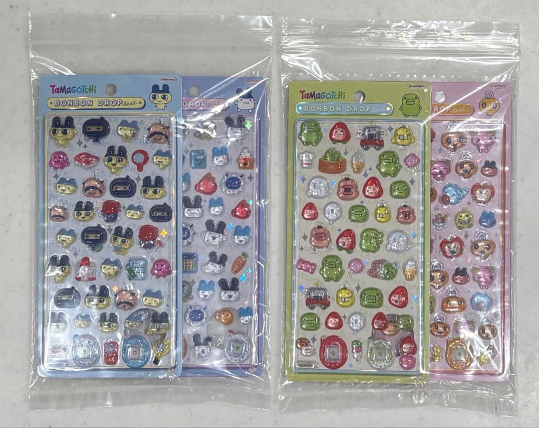 【正規品】ボンボンドロップシール☆たまごっち☆４点セット☆Tamagotchi