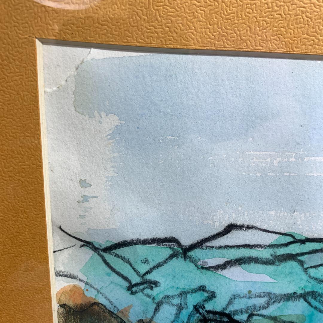 鎌田隆三　水彩画　真作　額装