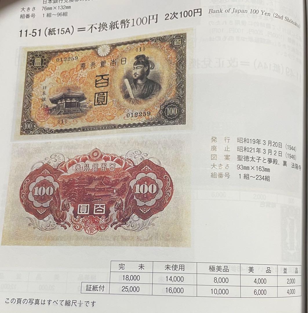 【未使用】聖徳太子100円札【2次(い号券)】