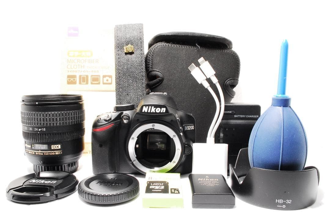ショット数わずか❣️Nikon D3200 レンズセット スマホ転送 初心者
