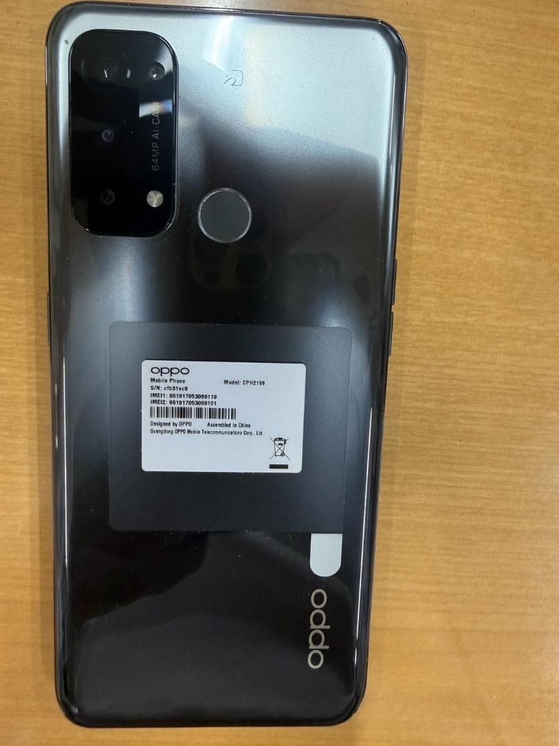 oppo A54 ブラック 手帳型ケース付き