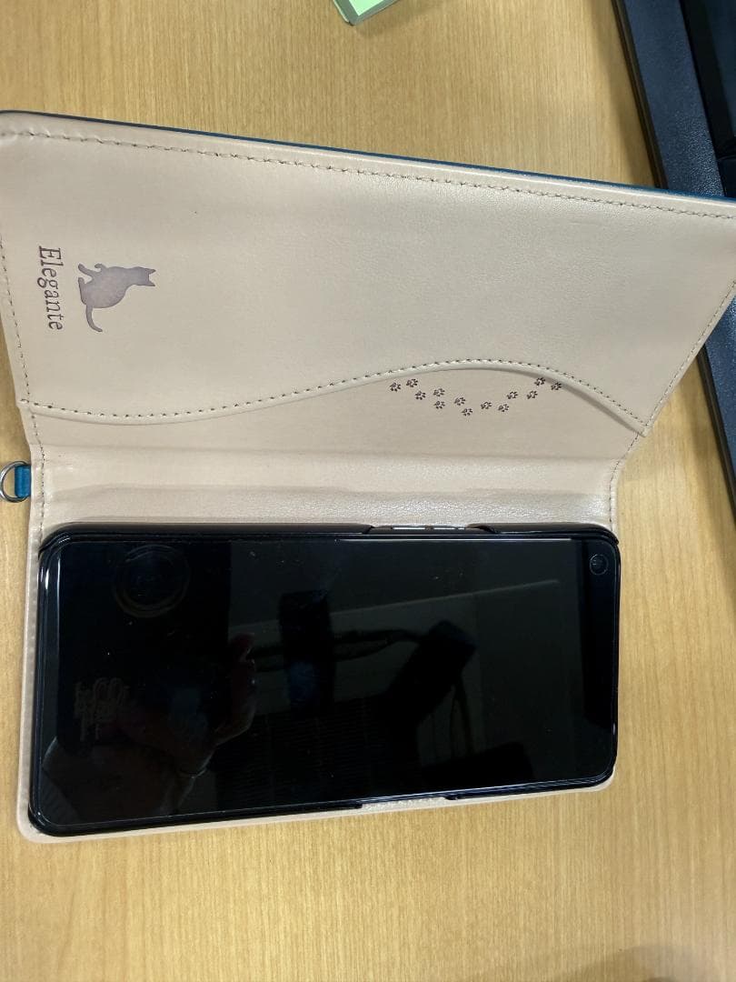 oppo A54 ブラック 手帳型ケース付き