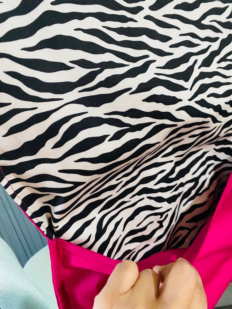 pooooon96　ゼブラ柄　ピンク　入園入学グッズ