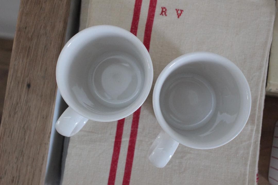 レアHornsea・ホーンジー/ストライプ・赤・マグCOFFEE（コーヒー）