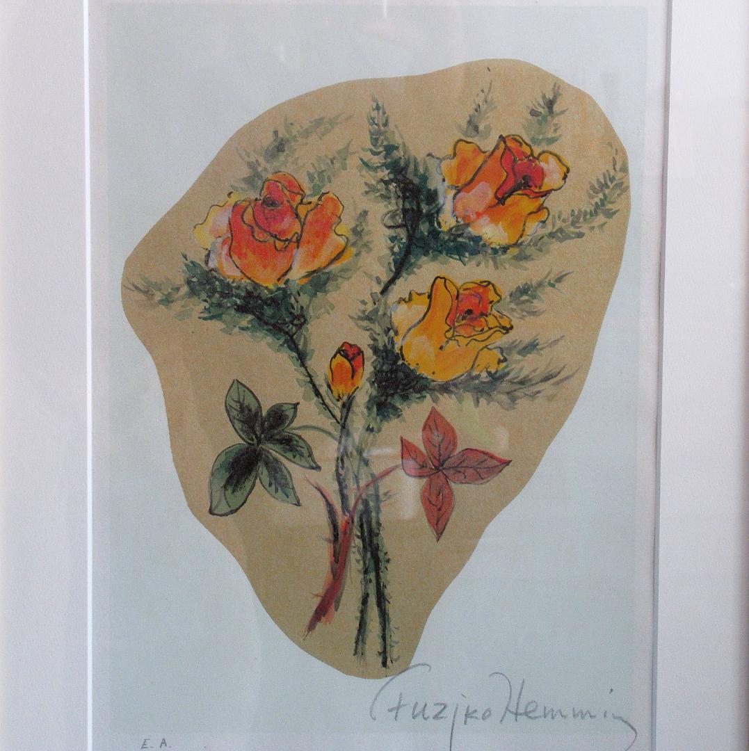 フジ子・ヘミング 限定版画「黄色いばら」