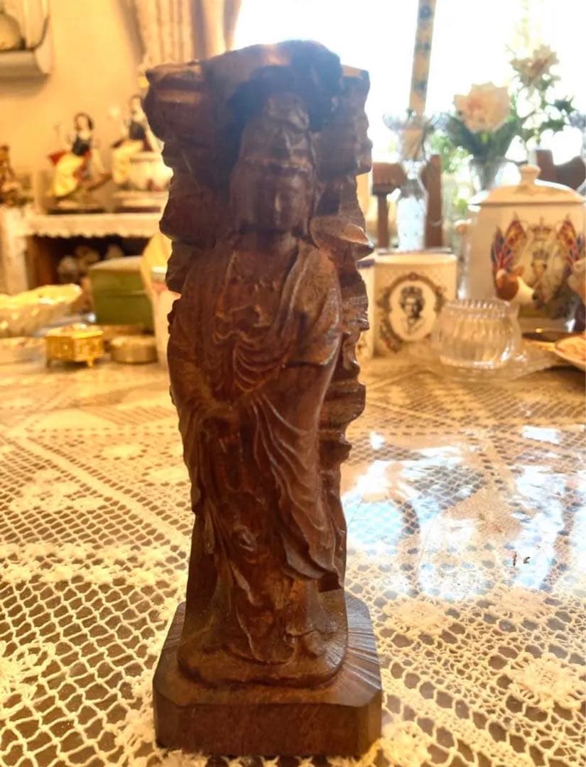 フランス購入　アンティーク　仏像　木彫り？　ビンテージ　ヴィンテージ