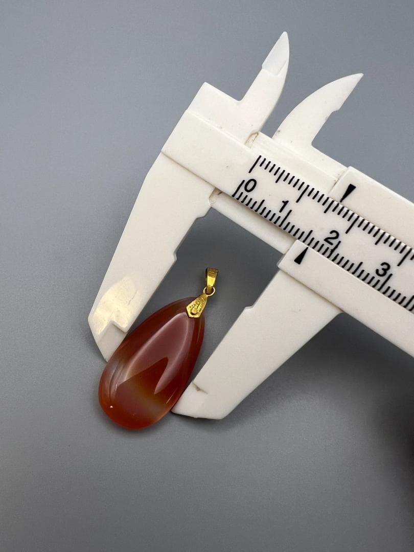 【海】24金　聚宝千足　刻印　メノウ　瑪瑙　ペンダント　重量約４．５ｇ