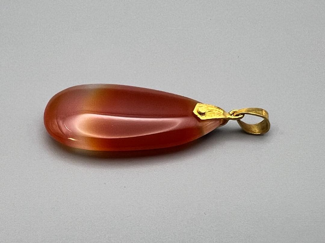 【海】24金　聚宝千足　刻印　メノウ　瑪瑙　ペンダント　重量約４．５ｇ