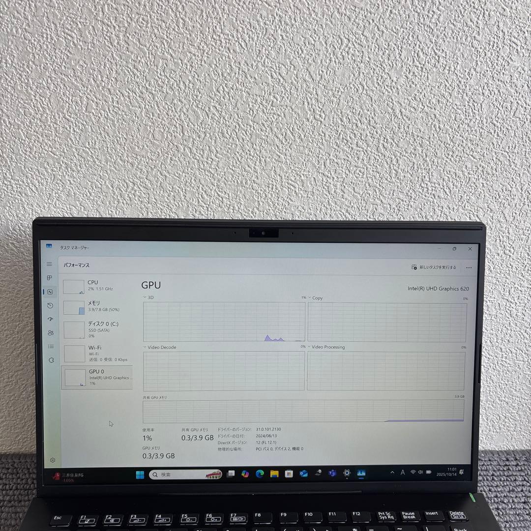 Sony VAIO VJPK11C11N i5-8265U メモリ8GB SSD