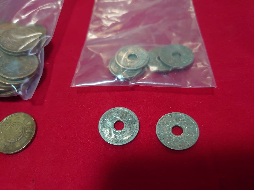 古銭 まとめ売り 半銭 五十銭 他色々 1855ｇ 洗浄品 硬貨 日本