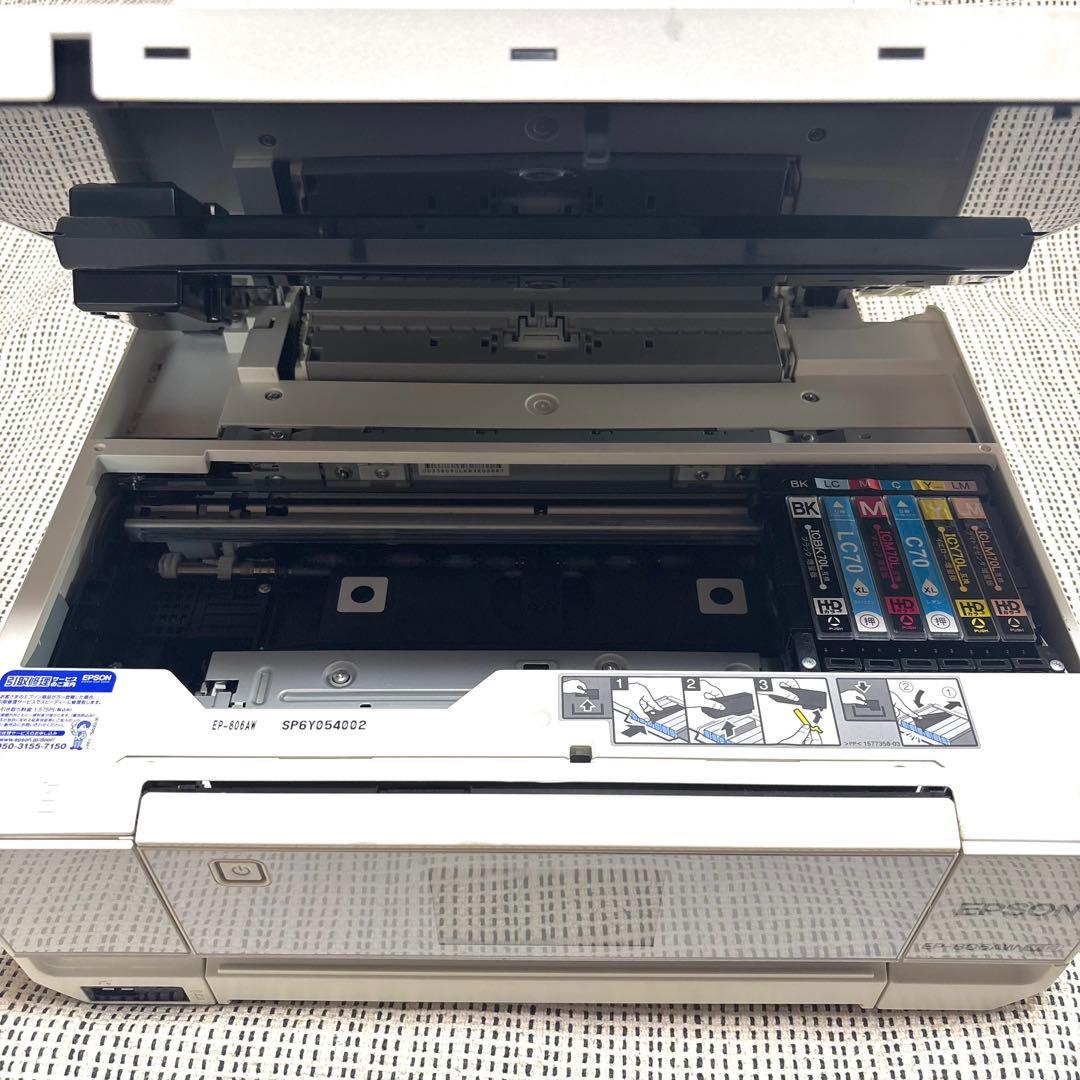通電動作確認済　難有　EPSON 本体 EP-806AW　取説　電源コード有