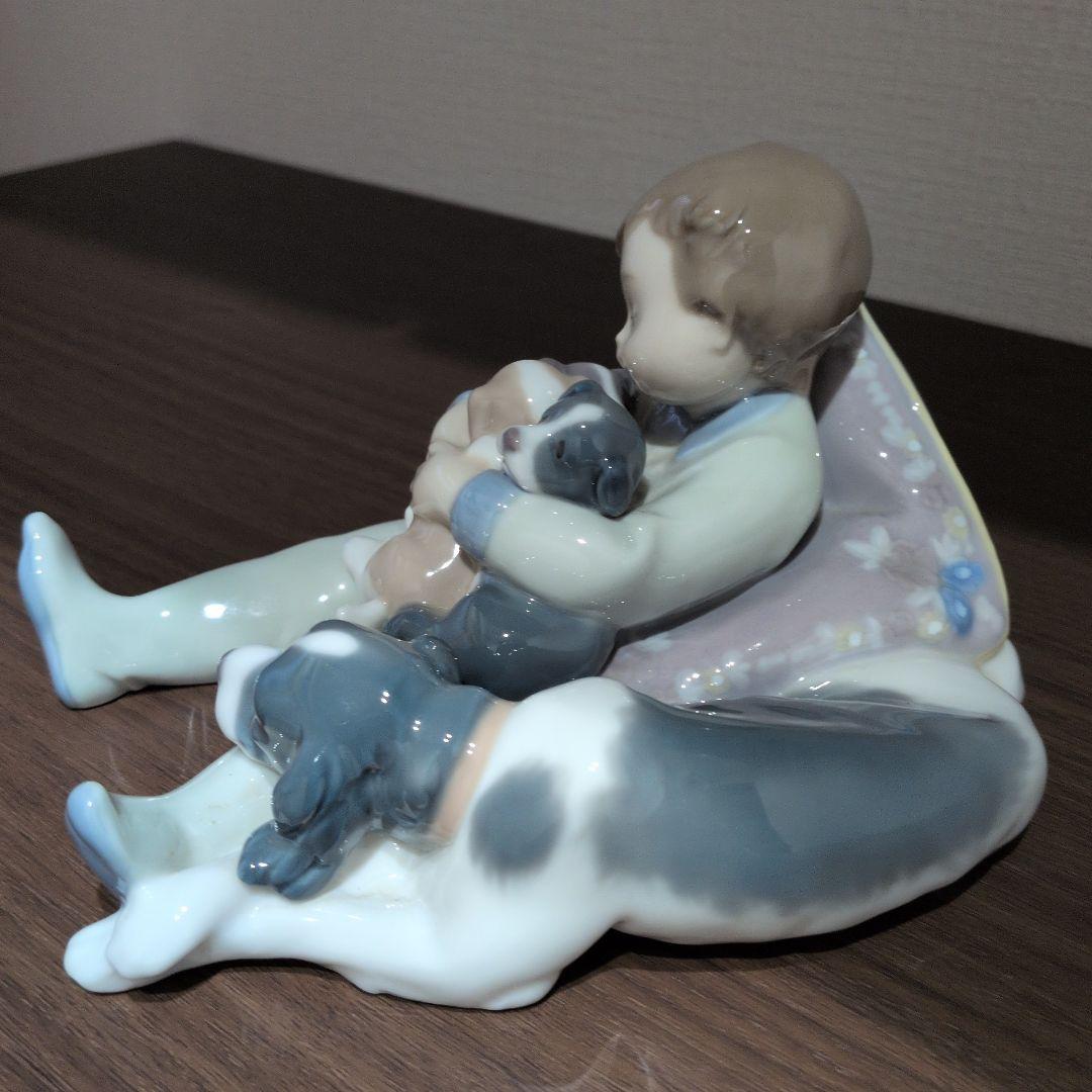 リヤドロ☆みんなおねんね1535☆少年と犬　　☆美品☆