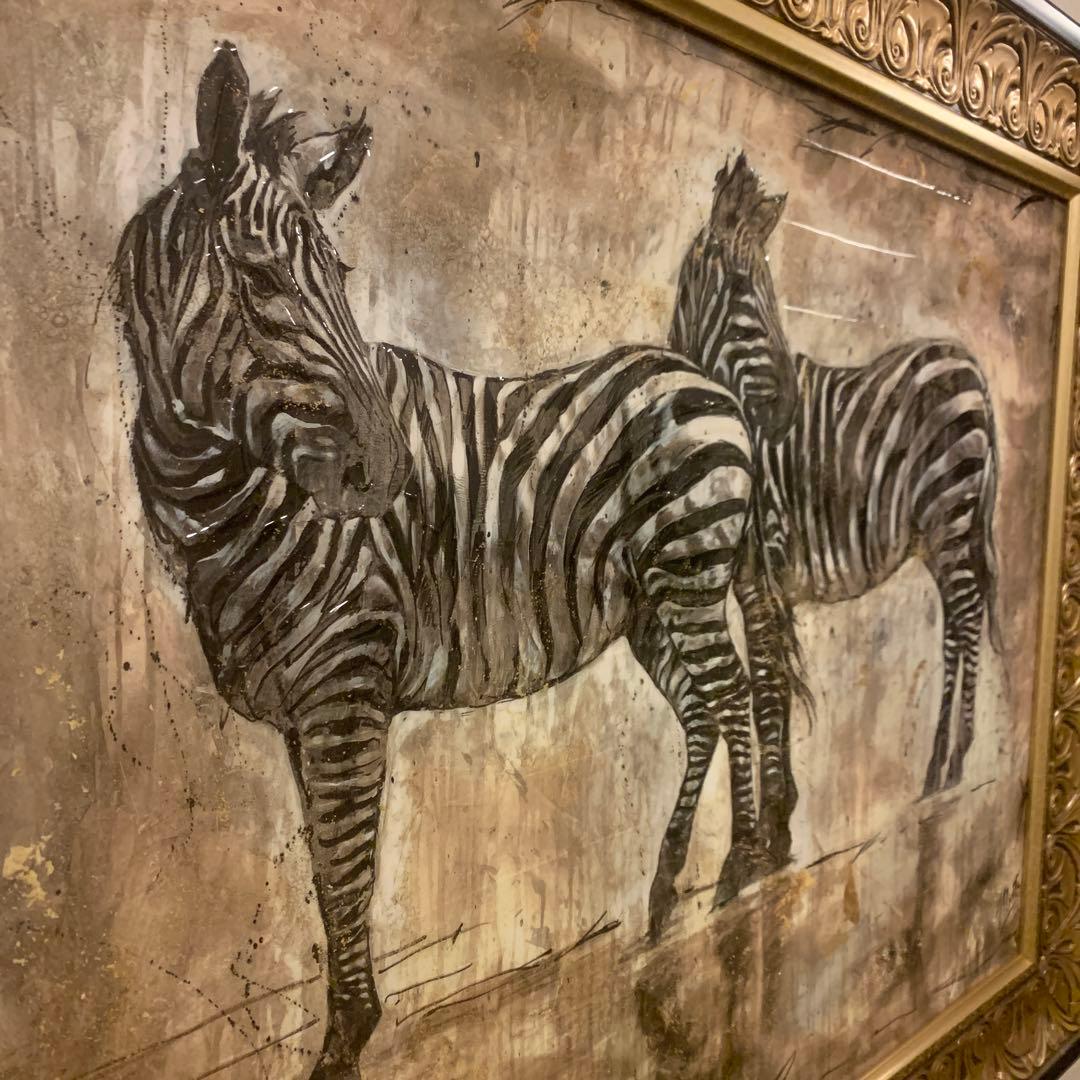 金運　開運　絵画　ゴットフライドマルタ　シマウマ　アート　馬　インテリア　雑貨