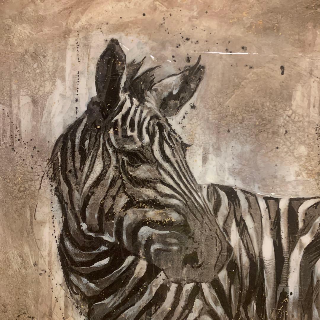 金運　開運　絵画　ゴットフライドマルタ　シマウマ　アート　馬　インテリア　雑貨