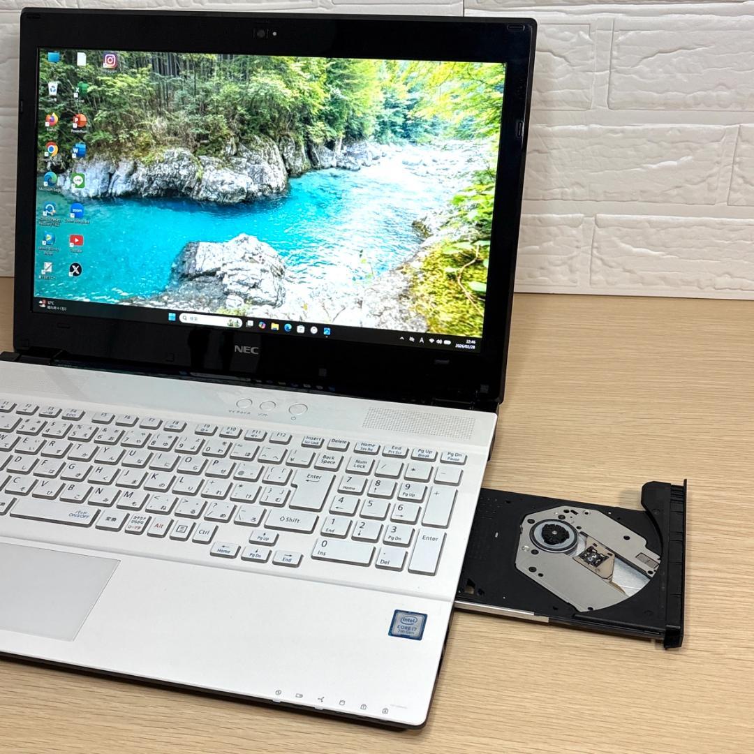 美品！NECノートパソコン/i7/新品SSD/windows11/office付