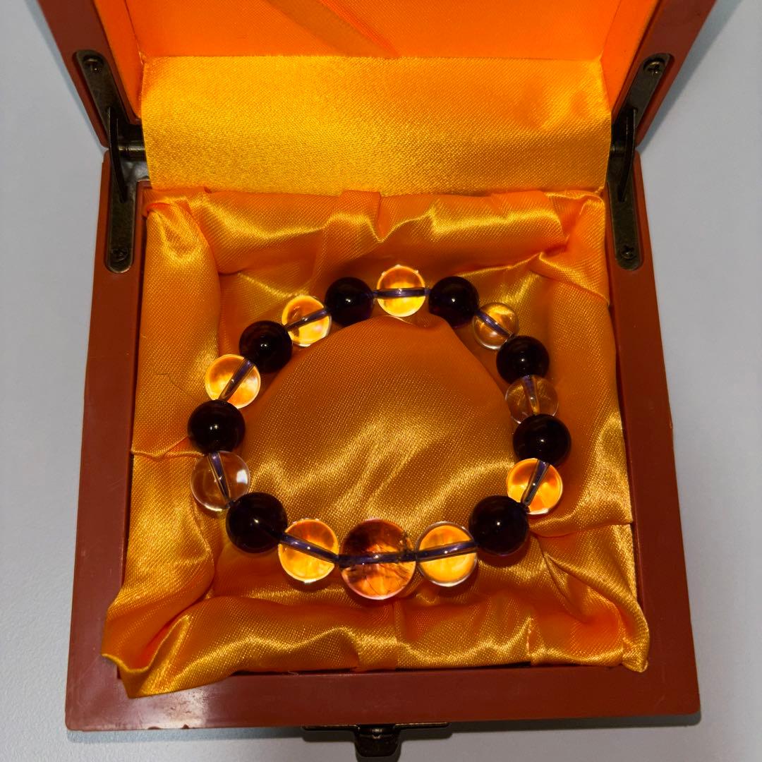 アメジストスーパーセブン×アメジスト×水晶　ブレスレット　16㎝