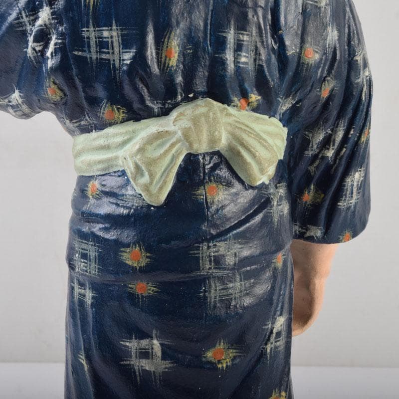 博多人形　陶人形　童　男の子　置物　時代箱　C　8739A